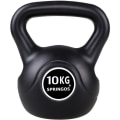 Miniatyrbild 1 av 4: Hantel - SPRINGOS - Kettlebell 10 kg - ABS plast - Svart - Hemmeträning Svart