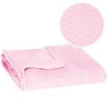 Pikkukuva 1 / 4: Peitto - SPRINGOS - Zikzak - 130 x 180 cm - Polyester - Vaaleanpunainen bébé baby rosa