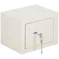 Miniatyrbillede 1 af 4: SPRINGOS® pengeskab til hjemmet, holdbart højsikkerhedsskab i stål, nøgleopbevaring 17 x 17 x 23 cm Vit