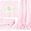 Pikkukuva 4 / 4: Peittona - SPRINGOS - Zikzak - 160 x 200 cm - Pastellivärinen vaaleanpunainen - 100% polyesteri pastell rosa