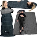 Miniatyrbild 4 av 4: Sovsäck - SPRINGOS - Mummy - 73 x 210 cm - Svart-Vit - Polyester Svart vit
