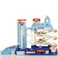 Miniatyrbild 1 av 4: Parkeringsgarage för barn - SPRINGOS - PRINGOS® - 3 våningar - 6 bilar - hiss - spiralramper Blå