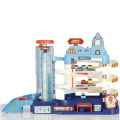 Miniatyrbillede 1 af 4: Børneparkeringsgarage - SPRINGOS - PRINGOS® - 3 niveauer - 6 biler - elevator - spiralramper Blå