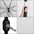 Miniatyrbillede 5 af 6: Springos® Haveparasol med hældningsfunktion og svendestangssystem 300 x 245 cm ljusgrått