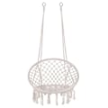 Pikkukuva 1 / 4: Riippukeinu puuvillahapsuilla - SPRINGOS - Puutarha - Vankka ja mukava - Macramé-design grädde