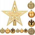 Pikkukuva 2 / 4: Joulupallot - SPRINGOS - 100 kpl - Murtumaton - Ø 3/4/6 cm - Kullanvärinen Guld