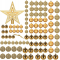 Miniatyrbillede 1 af 4: Julekugler - SPRINGOS - 100 stk - Ubrydelig - Ø 3/4/6 cm - Guld farve Guld
