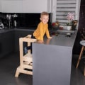 Pikkukuva 4 / 4: SPRINGOS® Montessori oppimis- ja näkötorni lapsille, keittiöapulainen, valmistettu EU:ssa - luonnonpuu Naturlig