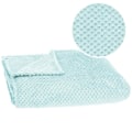 Miniatyrbillede 1 af 4: Sengetæppe - SPRINGOS - 150X200 cm - 100% Polyester - Muslingemotiv - Pastelblå pastellblå