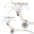 Miniatyrbillede 3 af 4: Chaiselong - SPRINGOS - Indstillelig - Sammenfoldelig - Med hjul og solskærm - Have Beige