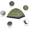 Miniatyrbillede 2 af 4: Campingtelt - SPRINGOS - Moro - 2 Personer - Vandtæt - Myggenet - 200x150 cm moro