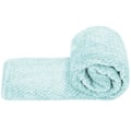 Miniatyrbillede 3 af 4: Sengetæppe - SPRINGOS - 150X200 cm - 100% Polyester - Muslingemotiv - Pastelblå pastellblå