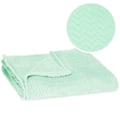 Miniatyrbillede 1 af 4: Tæppe - SPRINGOS - Zigzag - 70 x 160 cm - Polyester - Pastelgrøn pastellgrön