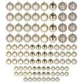 Miniatyrbild 2 av 4: Julgranskulor - SPRINGOS - 100 st - Guld - 6 cm - Olika mönster Guld