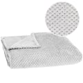 Miniatyrbillede 1 af 4: Sengetæppe - SPRINGOS® - Blødt varmt tæppe - 200x220 cm - 100% polyester - Lysegrå ljusgrått