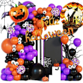 Pikkukuva 4 / 4: Halloween-koristeet - SPRINGOS - Moniväriset ilmapallot - 60 kpl - Lateksi - Halloween-teema Flerfärgad