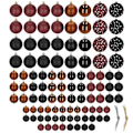 Miniatyrbillede 2 af 4: Julekugler - SPRINGOS - 100 styk - Sort, Brun, Bourgogne - Plast - Elegant dekoration kastanj