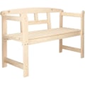 Pikkukuva 1 / 4: SPRINGOS® puinen puutarhapenkki 119 cm x 45 cm x 78 Naturlig