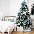 Miniatyrbillede 4 af 4: Kunstig juletræ - SPRINGOS - 240 cm - PVC - Kunstig sne - Klassisk tidløst Grön