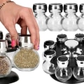 Miniatyrbild 4 av 4: SPRINGOS® roterande vridställ, 8 glasburkar, Krydddisplay, organisatör Svart