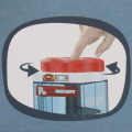 Miniatyrbillede 3 af 4: Børneparkeringsgarage - SPRINGOS - PRINGOS® - 3 niveauer - 6 biler - elevator - spiralramper Blå