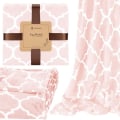 Miniatyrbillede 4 af 4: Sengesæt - SPRINGOS - Marokkansk kløver - 200x220 cm - Polyester - Blød og varm Rosa
