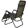 Miniatyrbillede 3 af 5: Springos® chaiselong med hovedstøtte, foldbar relax til haven Svart
