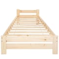 Miniatyrbillede 2 af 6: Lit simple - Springos - 90 x 200 cm - Massivt træ - Integreret sengegavl - Lamelbund Naturlig