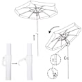 Miniatyrbillede 4 af 4: SPRINGOS® Strandparasol diameter 160 cm Vippefunktion Fleksibel Højdejusterbar Solbeskyttelse mörkblå