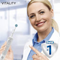 Miniatyrbild 6 av 6: Oral-B Vitality 100 elektrisk tandborste - Vit - Oscillerande - 2 min timer Vit