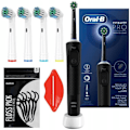 Miniatyrbild 1 av 4: Elektrisk tandborste - Oral-B - Vitality PRO Protect X Clean - Svart - 4 ersättningsspetsar - Timer Svart