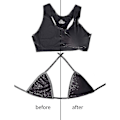 Miniatyrbild 3 av 5: 1 par ersättnings BH-kuddar Bikini Push Up Pad BH-inlägg Underkläder Pad  (ZYH) Black