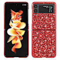 Miniatyrbild 1 av 5: För Samsung Galaxy Z Flip4 5G Glitter Sparkling Case Electroplating TPU Frame Protective Cover  (DPD) Red Samsung Galaxy Z Flip4 5G