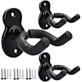 Miniatyrbild 1 av 5: Väggmonterad gitarrhållare 3-pack krok svart metall gitarrhållare för akustisk elbas gitarr ukulele banjo mandolin  (ZYH)