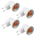 Miniatyrbild 4 av 5: 2PCS EU Plug to E27 Adapter LEDs Ljus B-ulb Converter Socket Hållare med ON/OFF knappbrytare (DPD) 6pcs