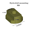 Miniatyrbild 3 av 5: 4 st M6 och 4 st Hydrofoil skruvmontering T-muttrar för alla Hydrofoil spår Surfing PK  (ZYH)