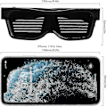 Miniatyrbild 4 av 5: Led-glasögon Bluetooth-app-anslutna Led-display Smart Glasses Diy Funky Eyeglasses  (ZYH)
