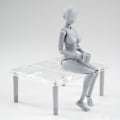 Miniatyrbild 3 av 5: Artists Sketch Rörlig Lem Action Figur Modell Flexibel Kropp Mänsklig Mannequin (DPD) 01 Manager male gray