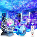 Miniatyrbild 4 av 5: LED Galaxy Projektor Lampa Dinosaurie Ägg Form Vit Brus Bluetooth Högtalare Nattlampa (ZYH)