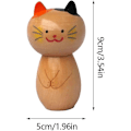 Miniatyrbild 2 av 5: Tandpetarehållare Tandpetarebehållare Söta katt Tandpetarebox Trä Tandpetare Förvaringsbox (ZYH)