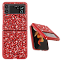 Miniatyrbild 3 av 5: För Samsung Galaxy Z Flip4 5G Glitter Sparkling Case Electroplating TPU Frame Protective Cover  (DPD) Red Samsung Galaxy Z Flip4 5G