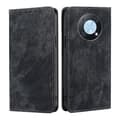 Til Huawei nova Y90 4G RFID Tyverisikring Børste Magnetisk Læder Telefon Cover
