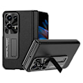 Miniatyrbild 1 av 5: For Oppo Find N2 5G gångjärnsskydd telefonfodral PU läder + PC stativ telefonfodral  (DPD) Black Oppo Find N2 5G