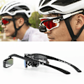 Miniatyrbild 2 av 5: Cykelglasögon Bakre Speglar 360 Bakåtsikt Justering Bakre Speglar Glasögonfäste Hjälm  (DPD)  (ZYHL) Black 1 Pcs