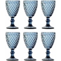 Miniatyrbild 1 av 4: 6-delat set glasnät King vinglas vinglas vattenglas långt dricksglas - Blå (ZYH)