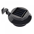 Miniatyrbild 1 av 3: 2 st solcells 3 LED-rännlampor  staketlampor, sensorvägglampa för utomhusbelysning - varmt vitt ljus  (ZYH)