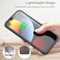 Miniatyrbild 3 av 5: B88 för iPhone 13 6,1 tum 7000mAh Uppladdningsbart förlängt batteri Mjuk TPU Edge ABS Laddningsskal Ca (DPD)