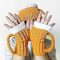 Miniatyrbild 3 av 4: Rolig 3d ölmugg stickad handskepresent Söt handgjord stickad höstvinterhandskar Retro virkade handskar, ölmuggsockor (ZYH) Sock