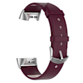Miniatyrbild 1 av 4: Äkta läderarmband för Fitbit Charge 4/3 med spänne i rostfritt stål (ZYH) Wine red Fitbit Charge 4
