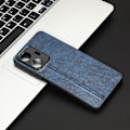 Miniatyrbild 5 av 5: Klädsel i kohudstruktur för Realme C55, PU-läderbelagd TPU+PC-baksida (ZYH) Blue, Blue Realme C55